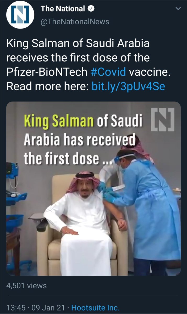 9 Ogos 2020: Kementerian kesihatan Saudi berkata ujian fasa 3 vaksin CanSino akan dijalankan ke atas 5,000 orang8 Januari 2021: Raja Saudi diberi suntikan vaksin Pfizer-BioNTech