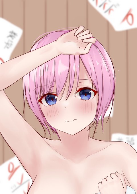 ほめてれさんがTwitterに投稿した中野一花(五等分の花嫁)のイラスト。