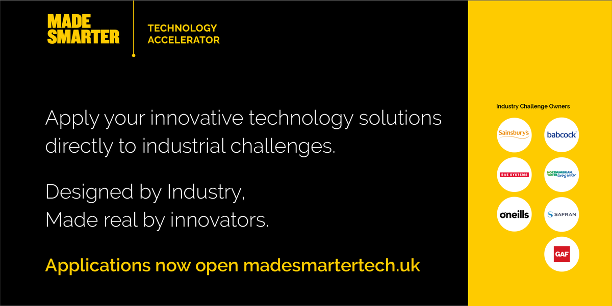 DigiCatNI's tweet photo. Call out to NI tech innovators #MadeSmarter Technology Accelerator is fast forwarding #digitalmanufacturing with the help of #technology startups. Want access to up to £20,000 &amp; to work directly with leading manufacturers? Apply now
https://t.co/oCKvLUicnh
@MATRIX_NI @Economy_NI https://t.co/7x2jkX321V