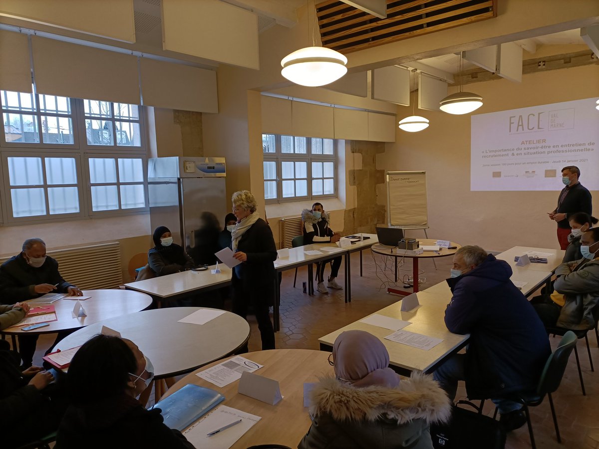 Ce matin <a href="/FACEValdeMarne/">FACE Val de Marne</a> anime un atelier sur le savoir être avec l'entreprise #Novonet et le soutien de @T12GOSB et le #PlieCOV