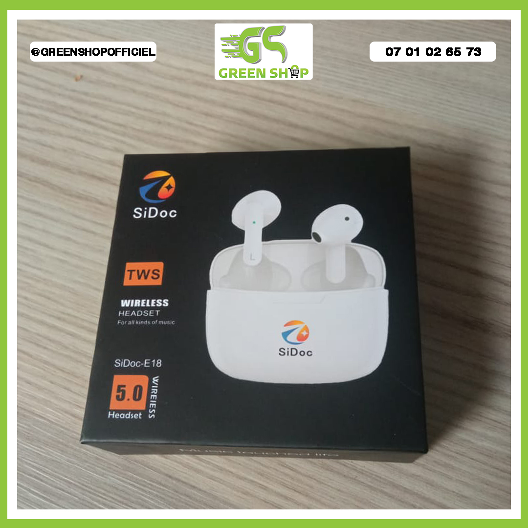 GreenShopOffici's tweet photo. سماعات بلوتوث  Sidoc-E18 ذات جودة عالية و بمميزات جد رائعة
✅ملائمة لجميع الأنظمة: IOS &amp;ANDROID
✅إصدار البلوتوث: 5.1
✅المسافة الفعالة: 10 م 
✅اللون: أبيض
الموديل: Sidoc-E18 
✅للطلب عبر جوميا: https://t.co/UuIXjdfV3Q
✅للطلب عبر الواتس اب: https://t.co/VDhFpOMA3i
#NoamChomsky https://t.co/dtnSMw2G8U