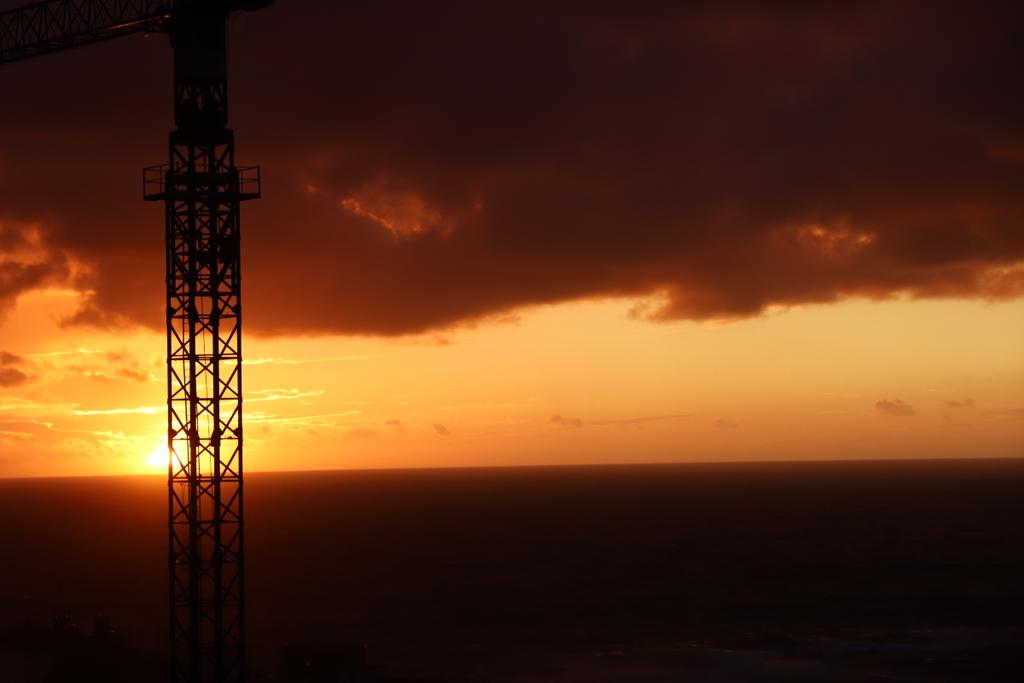 The sky was on fire this evening.