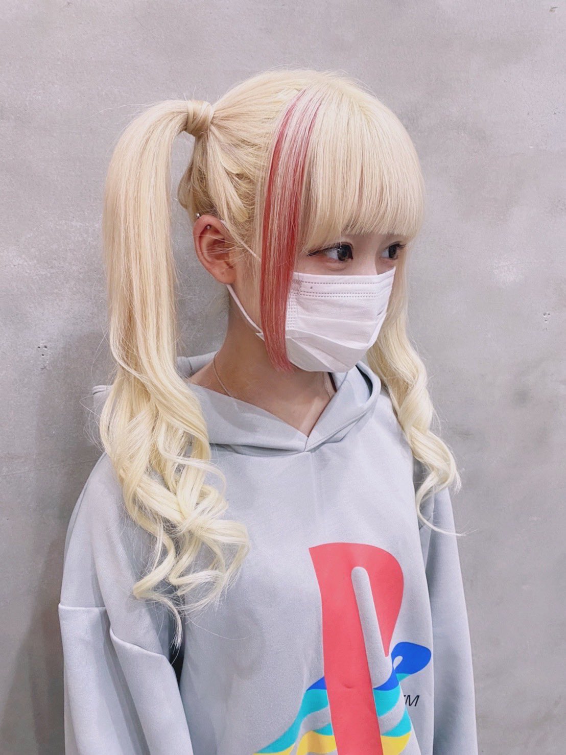 女形 洋髪 赤メッシュ 女形 洋髪 赤メッシュ