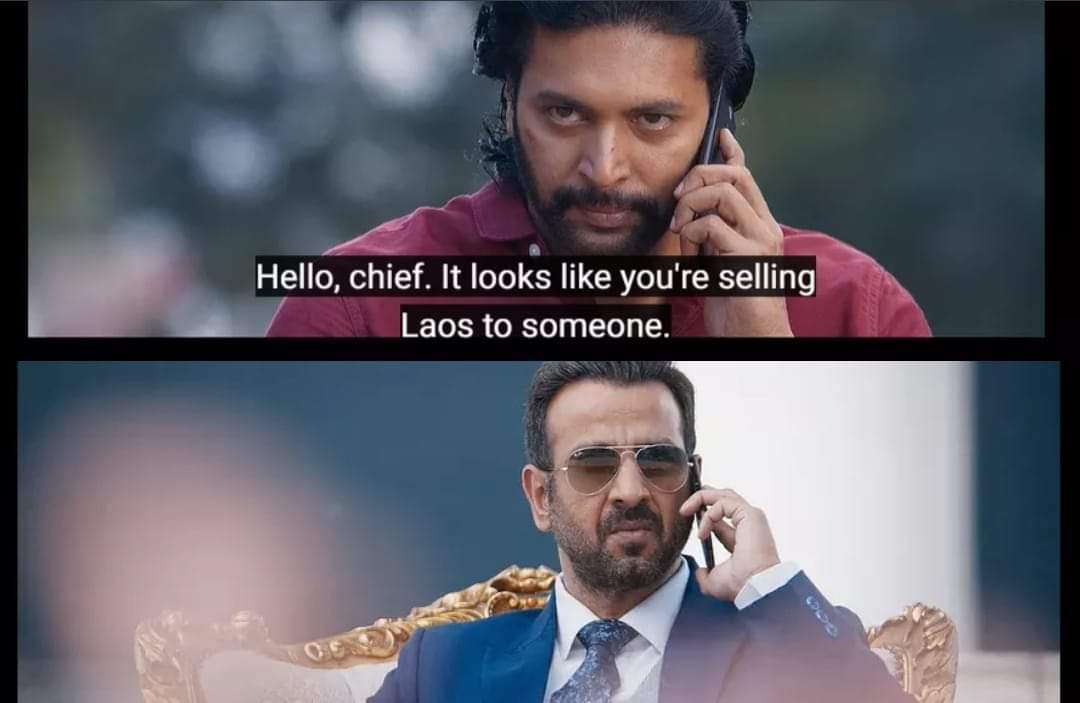 Jayam na traps all the sub-villains with his vesha marundhu for Mars. Amazing subtitling, though. Whoever did it deserves extra salary! 