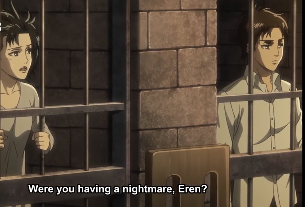 22. Eventually, Eren unlocks his father memories, where he realises about how titan shifters work and how long each titan shifter can live, until they die from the curse of Ymir. Also, he tells Armin and Mikasa, that he has 8 years left to live.