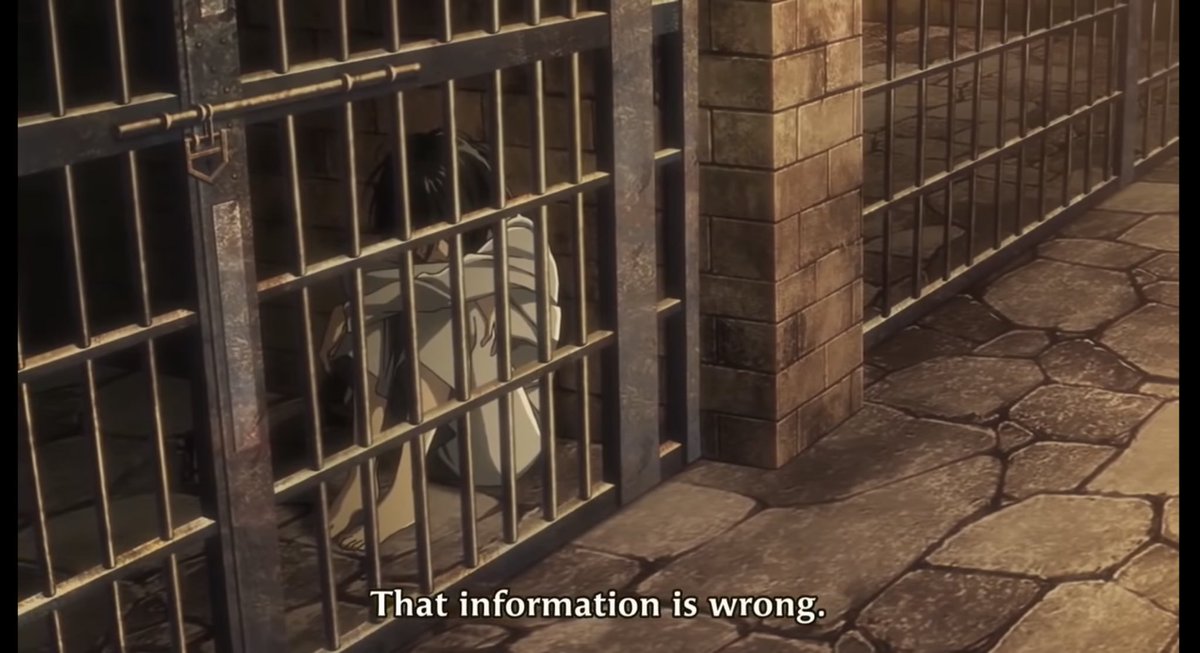 23. But, Mikasa denies the feeling of losing Eren again, due to the information, Mikasa wants to find another way of saving Eren from the curse. Mikasa even says the “information is wrong”, “it’s not true”, to portray her discomfort and depression she is feeling.