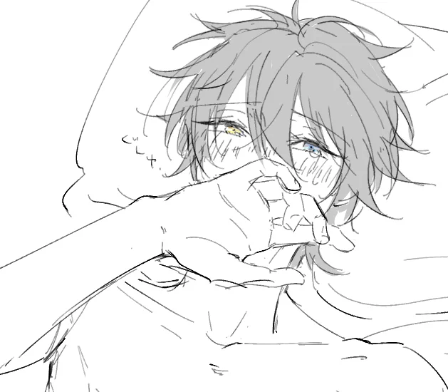 下書きちう お師さんはおれに♂れてる時も綺麗でかっこええ～・・・の図 