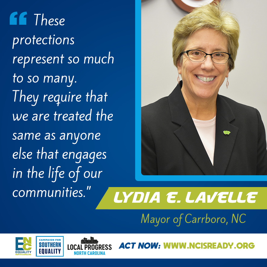 This week lawmakers from three #NorthCarolina communities UNANIMOUSLY passed LGBTQ-inclusive nondiscrimination ordinances – in Chapel Hill, Hillsborough, and Carrboro. Thanks to these local leaders for illuminating the pathway forward: bit.ly/2XCBPMr #NCisReady