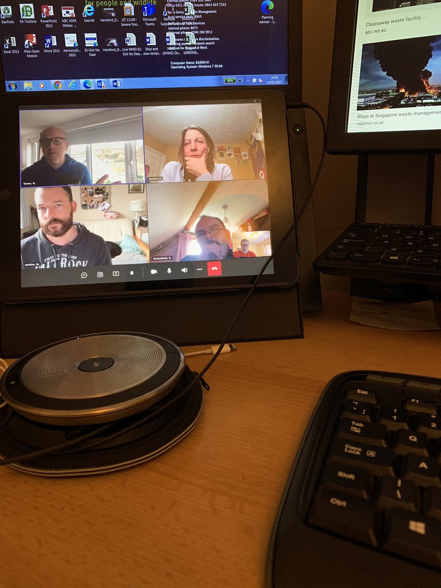 MarkBowersEA's tweet photo. We may be working differently during this current lockdown, but it doesn’t stop us practicing and #exercising our #response to a #major #wastefire. Duty teams ‘virtually’ responding and discussing Covid #safesystemsofwork so that when/if we need to respond we can. #TeamEA https://t.co/dJ1ydAgMEV