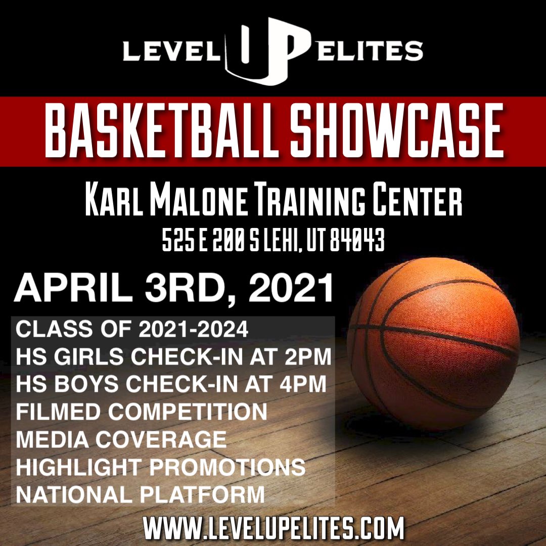 We are excited to announce our very 1st Level Up Elite Basketball Showcase! For any high school players looking to gain exposure and compete against some of the best players around the state of Utah this is your time to come and ball out. 
levelupelites.com
