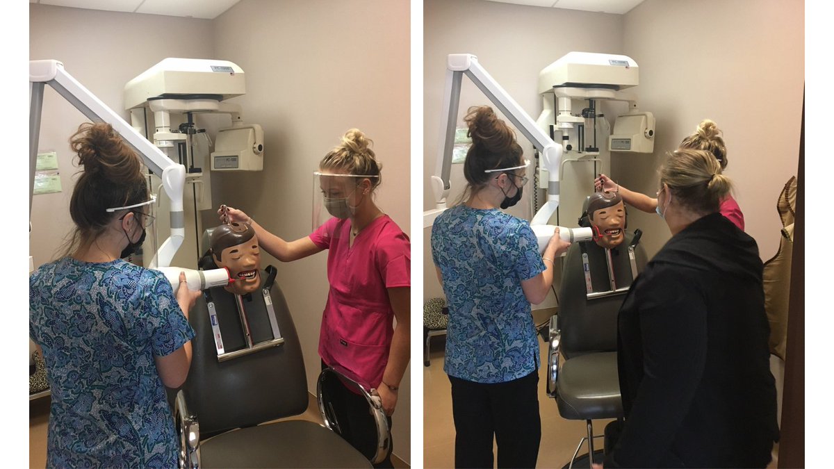 LaurelRidgeWS's tweet photo. SAY CHEESE! Here's some of our #dentalradiation students learning how to perform #dentalxrays #LFCCWS #DentalStudents #DentalAssistants https://t.co/lmNxKmwaVu