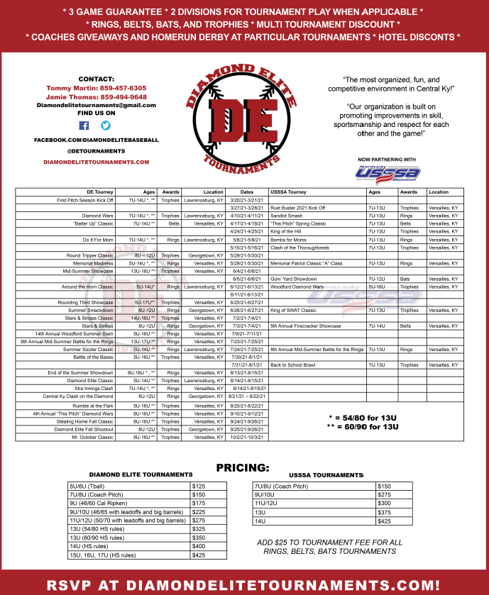 DETournaments's tweet photo. Have you checked out our 2021 schedule? Head over to our website, https://t.co/pumXP8unzo to RSVP! https://t.co/4GRL0BE6QP
