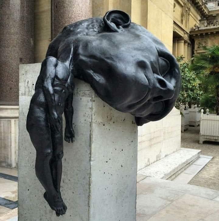 Parveen Kaswan on Twitter: "′′The Weight of Thought′′ bronze sculpture by Thomas Lerooy. Or you got a better caption.… "