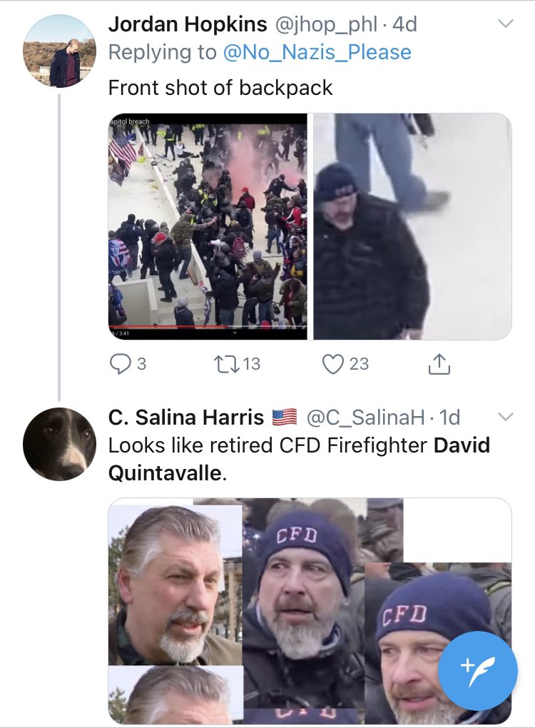 kenvogel's tweet photo. After the false claims he was involved in the riot, David Quintavalle received angry calls calling him a "fucking murderer,” TV crews staked out his house &amp; police dispatched a patrol car to keep watch.

Yet posts accusing him remain all over Twitter. 
https://t.co/pF7m46ylmi https://t.co/pQ1OSd7xH6