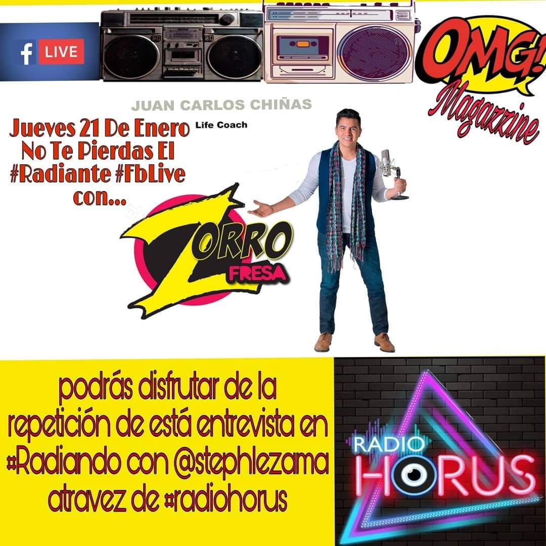 club_zorro's tweet photo. Sooorpeeeesaaaa!!!
Este 21 de enero el @zorrofresa está como invitado especial en OMG Magazzine, quieres conocer más de el pues no te pierdas por nada está plática, además será padrino del programa.
#Locutor #CouchdeVida #Tvhost https://t.co/6ZAc9FeYB0