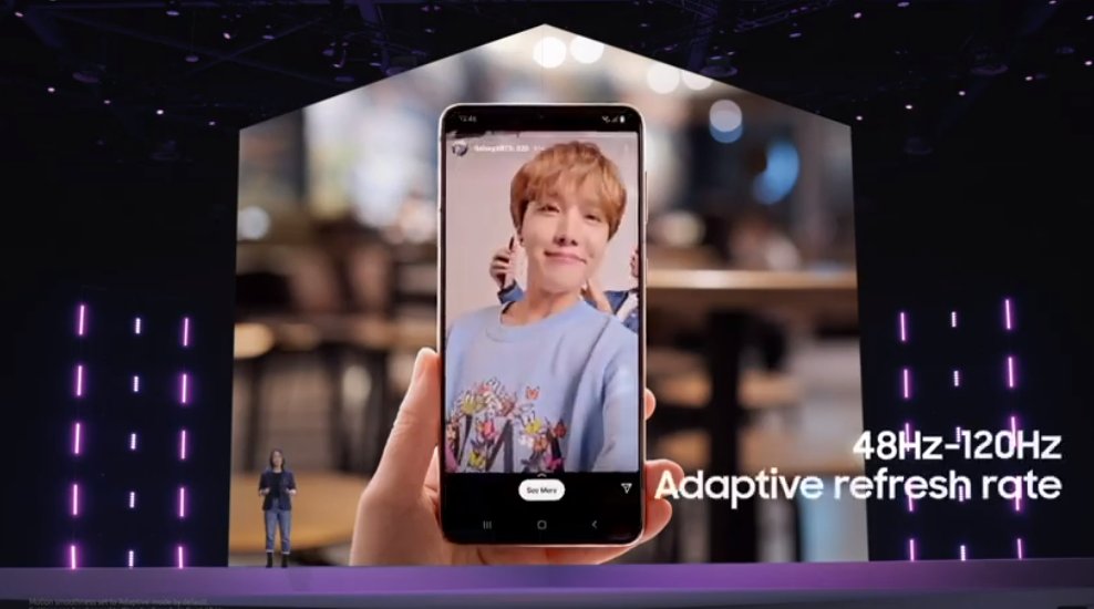 New displays on the Galaxy S21/S21+ are incredible. Wildly bright, blue light filter, and adaptive refresh. It's better than last year, but most people upgrading to these phones don't have a fast refresh display at all. (Neither do any iPhones)  #SamsungUnpacked  