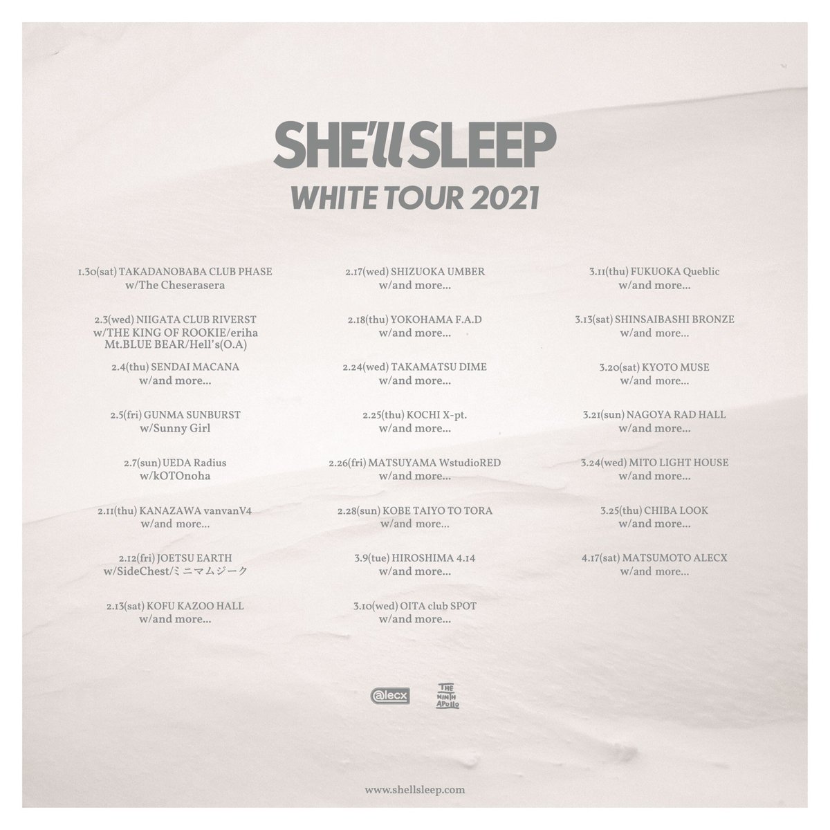 ツアー日程解禁！ 〗 SHE'll SLEEP 2nd album 