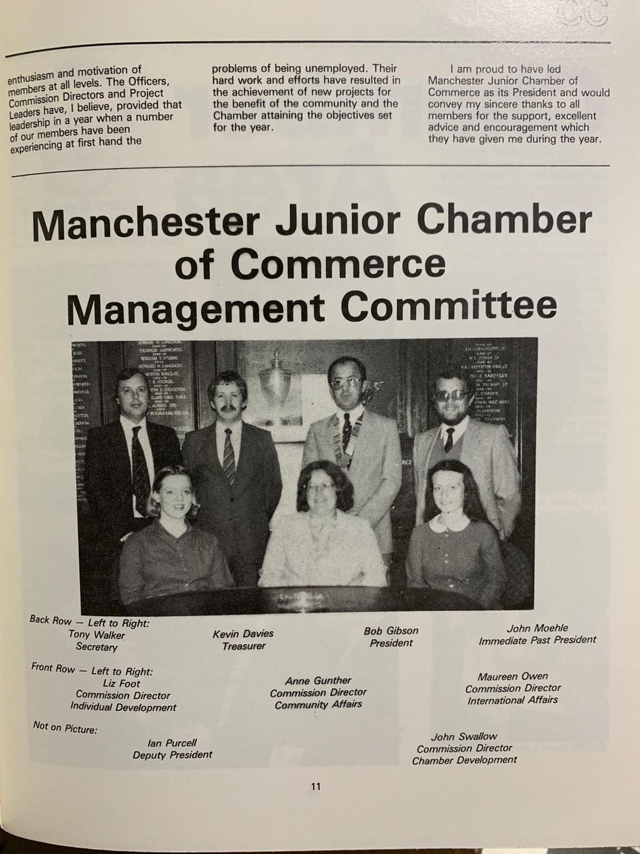 JCIManchester's tweet photo. We're not sure if you know but #JCIManchester has a really interesting and amazing history! π
Here are some great photos from a chamber brochure in the late '80s. In the brochure, you can see the committee & their work organising The Manchester Parade π #ThrowbackThursday #JCI https://t.co/0PLjYhudBb