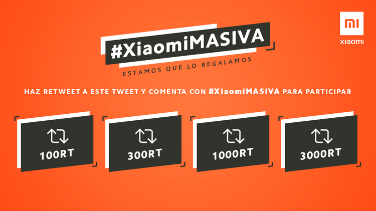 ¿Queréis llevaros GRATIS solo HOY productos de #Xiaomi?
Tenéis que hacer RT a este tweet y comentar con #XiaomiMASIVA para participar. 
A mayor número de comentarios y RT iremos desbloqueando más productos para sortear. ¡Suerte #MiFans!