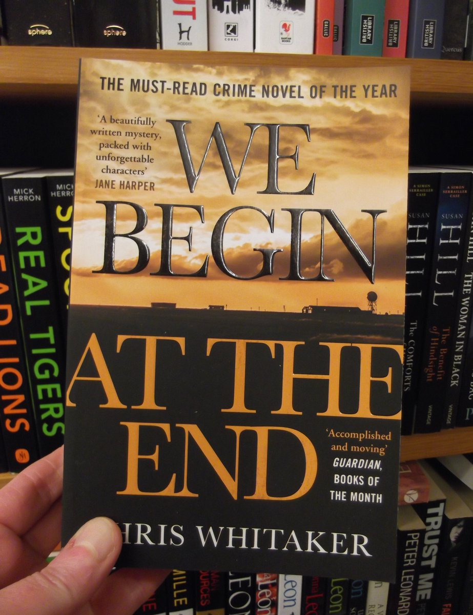 CogitoBooks's tweet photo. Thanks to our #crimebookgroup for a brilliant discussion of 'We Begin at the End' by @WhittyAuthor last night. Already looking forward to next month's meeting when we'll be talking about 'Blue Bird, Blue Bird' by the great @atticalocke https://t.co/VL4GMgMuNn