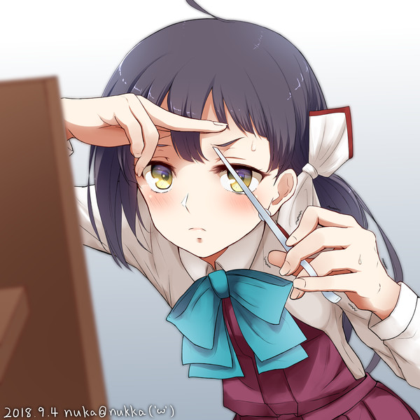 髪切るのtwitterイラスト検索結果 古い順