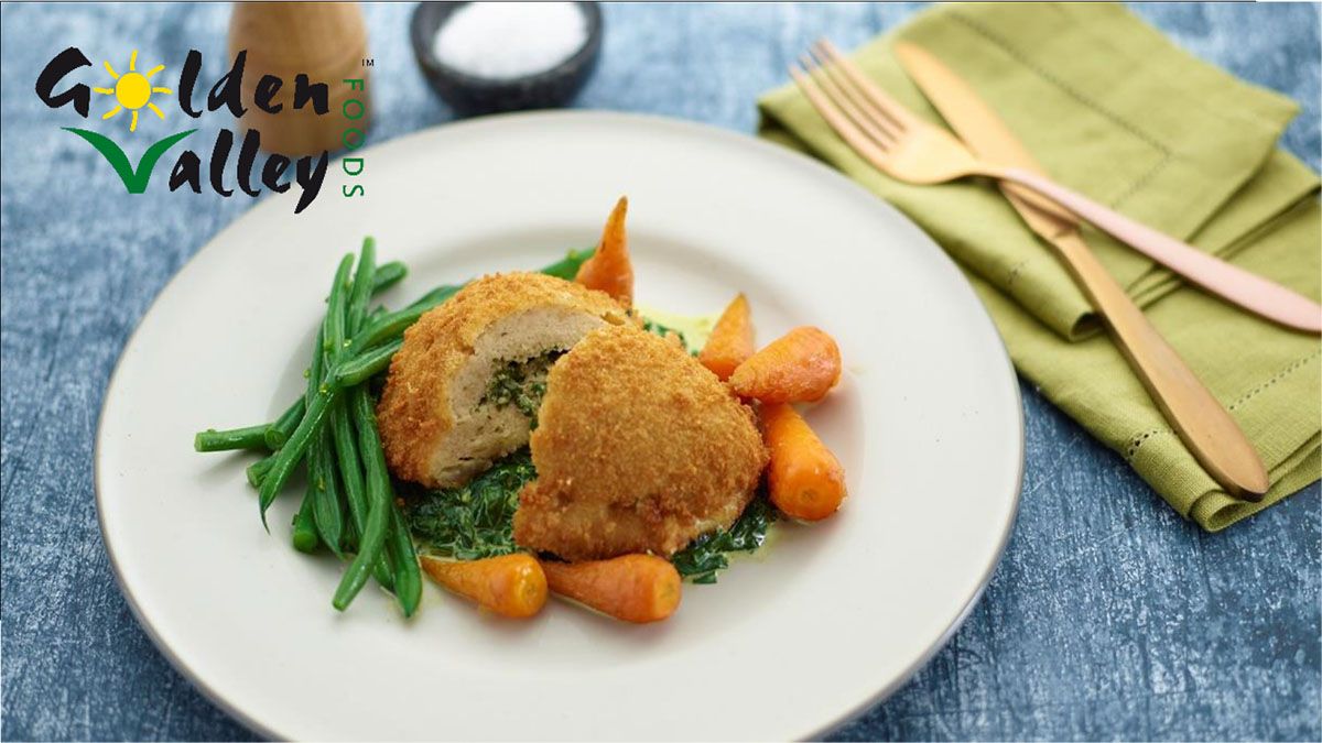 #Perfectforcoldwinterdays and #nowavailable from <a href="/Brakes_Food/">Brakes UK</a> - our #mouthwateringly tasty <a href="/GVF_Chicken/">Golden Valley Foods 🍗</a> 170g Kiev 🍗 #Crispybreadcrumbs, #juicychicken, oozy buttery filling...  😋 #comfortfoodatitsbest!  Order now:  buff.ly/39ukF97 #feedmenow