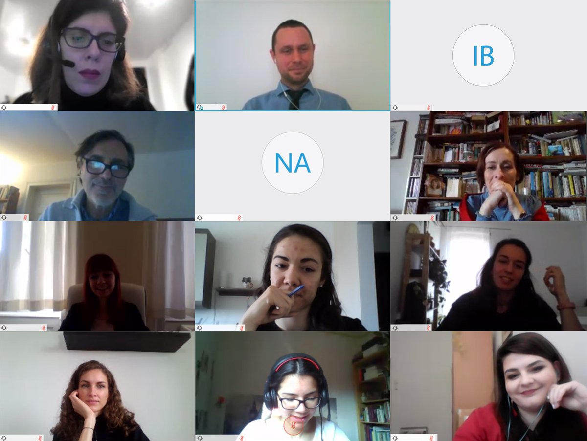 EP_Interpreters's tweet photo. First virtual study visit of the year: check ✌️
Our colleagues #EPinterpreters Ilga, Marko, and Peter met the @ELTE students to give them an insight of what it is like to be an interpreter at the @Europarl_EN.
#1nt https://t.co/pwytgpfY3U