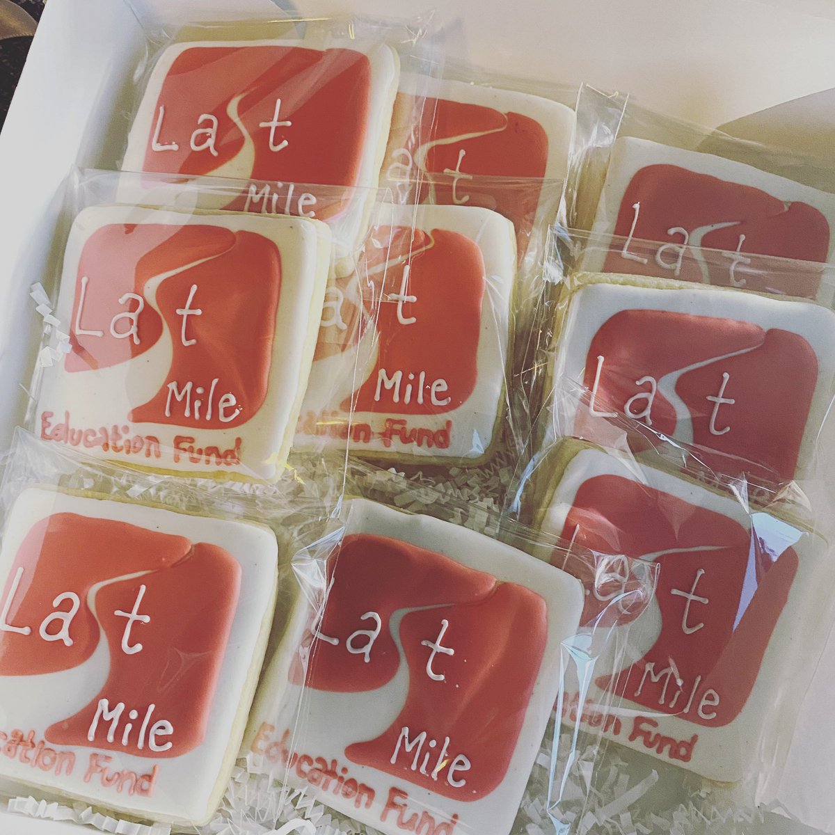 LastMileFund's tweet photo. Celebrated our launch with logo cookies! Coming soon - laptop stickers! Join our newsletter to stay in the loop! https://t.co/jH2c9XLfyt #lastmilekickoff https://t.co/4QdyuEot6p