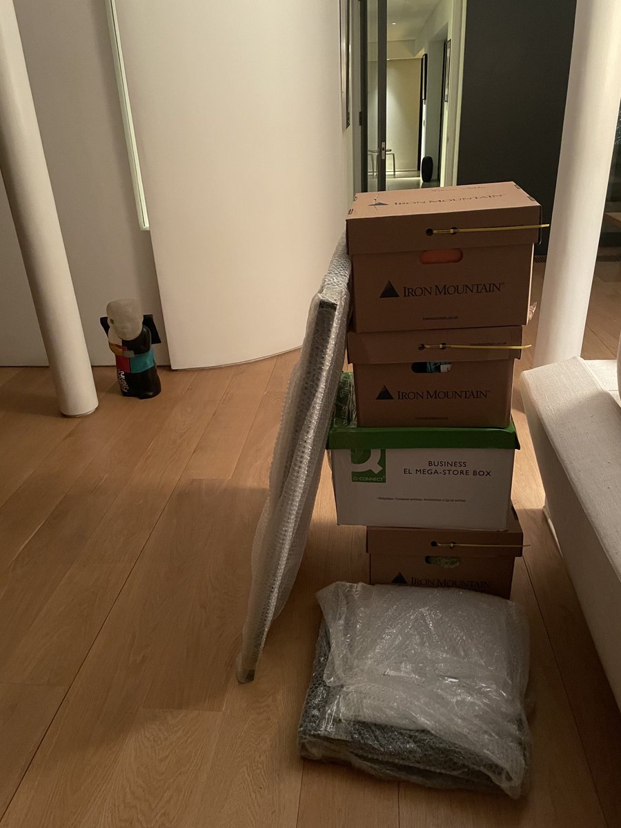 My office stuff delivered yesterday, a fond farewell to the NatWest group