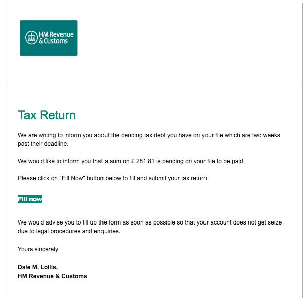 wharfeego's tweet photo. @HMRCcustomers 

Please could you advise me if the eamil I received today from 'HMRC' is a scam?  Screenshot of email attached. https://t.co/Pwy9b6qh7w