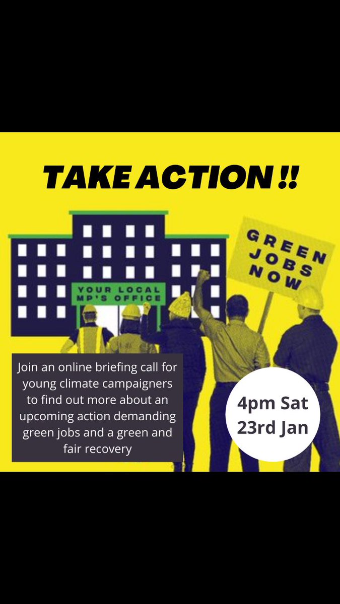📢 Calling all young climate activists 📢 Next Saturday (23rd) we are having a briefing call all about how YOU can get involved in @buildbackbetter actions in March/April. Open to individuals and particularly groups - no experience necessary! DM us with questions or for the link