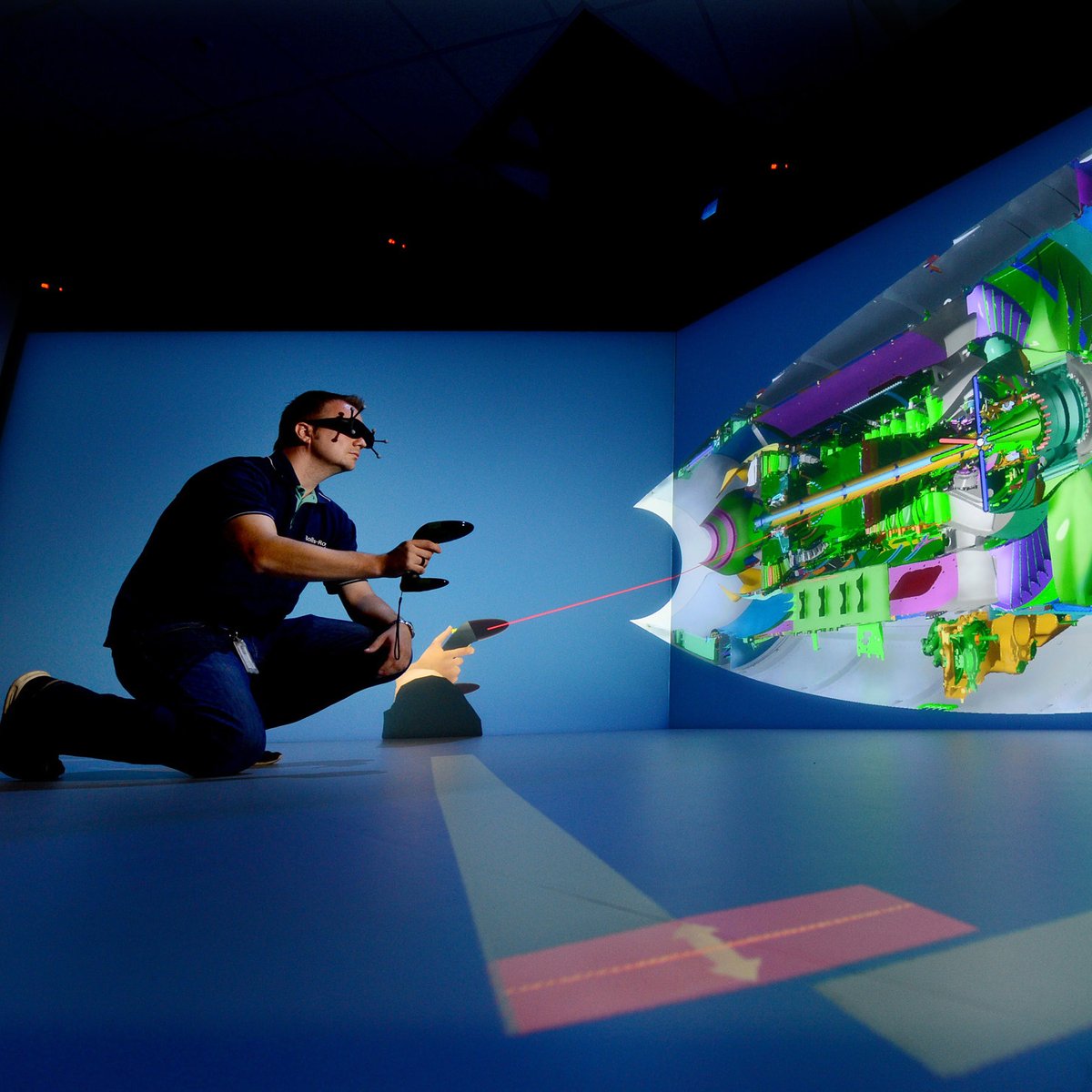 RollsRoyce's tweet image. We no longer have to build an engine to see how it works. Armed with many terabytes of data and real-time #VirtualReality models, we can predict how new designs will function. Discover more here  ow.ly/GKQ650D8iwQ #IntelligentEngine #VR