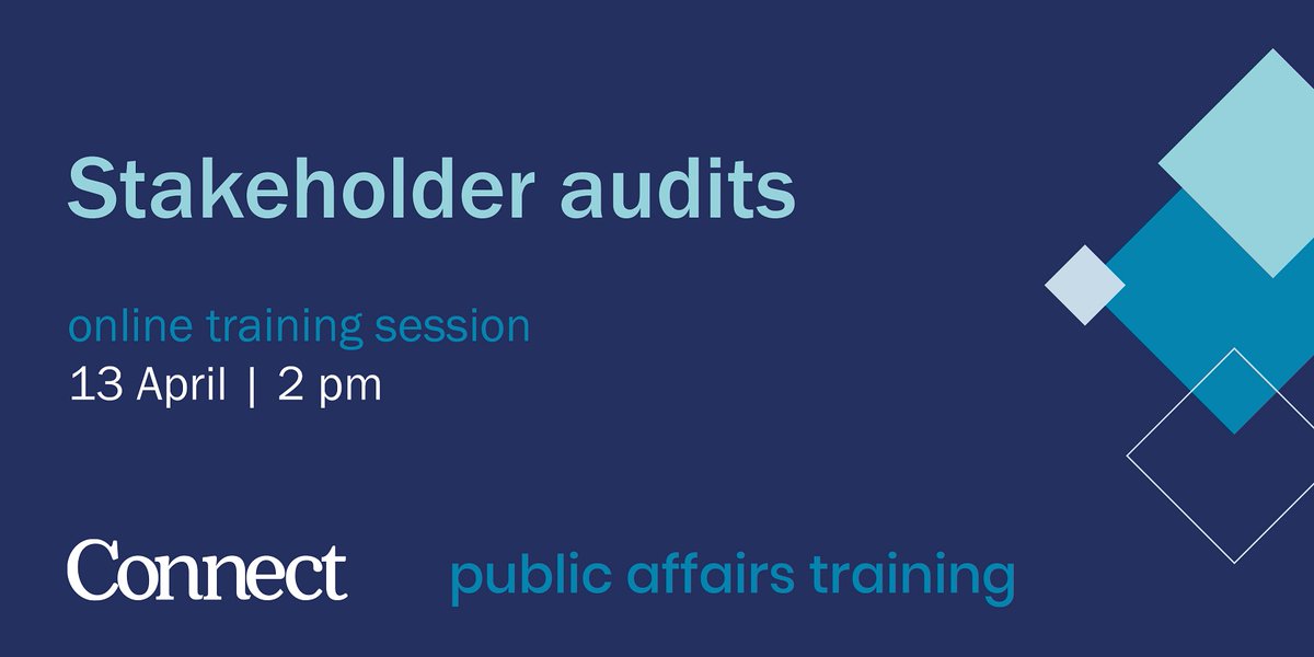 Connect_Comms's tweet photo. Could your organisation benefit from a stakeholder audit?  Our session on 13th April will equip you with a practical understanding of how to lead and deliver a successful audit.  See more information and sign up here https://t.co/aJ7Ep4Djf4 https://t.co/W4JP4Qelq6