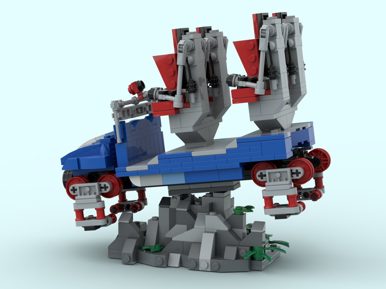 Lego blue online fire