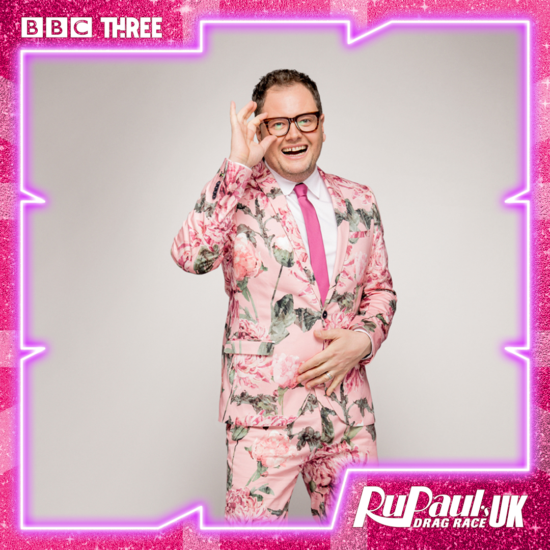MiddlesexLGBT's tweet photo. ✨ We can’t wait to watch #DragRaceUK tonight. Follow @studentpride who will be live tweeting. 

Don’t forget our #TeamMDX alumnus Alan Carr is back as a guest judge from next week’s episode 🤓 

📺 https://t.co/Q8AmCara7v 

🏳️‍🌈 #StayInForLGBT 🏳️‍⚧️ https://t.co/hS0Fuq3QTB