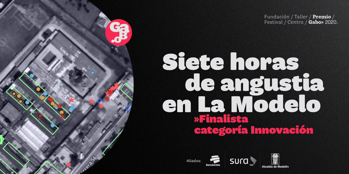 FestivalGabo's tweet photo. 🔍 ¡“Siete horas de angustia en La Modelo” es finalista del #PremioGabo 2020! 

Repasa esta investigación de @cerosetenta sobre el motín de la cárcel La Modelo por coronavirus que terminó con la muerte de 24 presos en Bogotá, Colombia.

👉🏾 https://t.co/Pbrt9ArP9J https://t.co/D90kImviXg