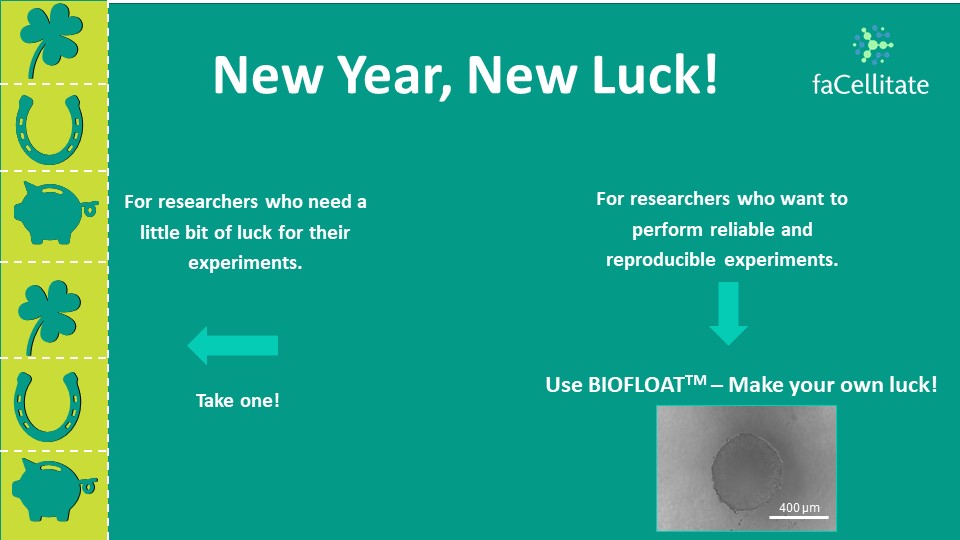 facellitate's tweet photo. New Year, new luck!
Test #BIOFLOAT for #Rapid formation of #Reliable and #Reproducible cell spheroids. #3dcellculture #lifescience #biotech #research https://t.co/AsBP66lMFJ