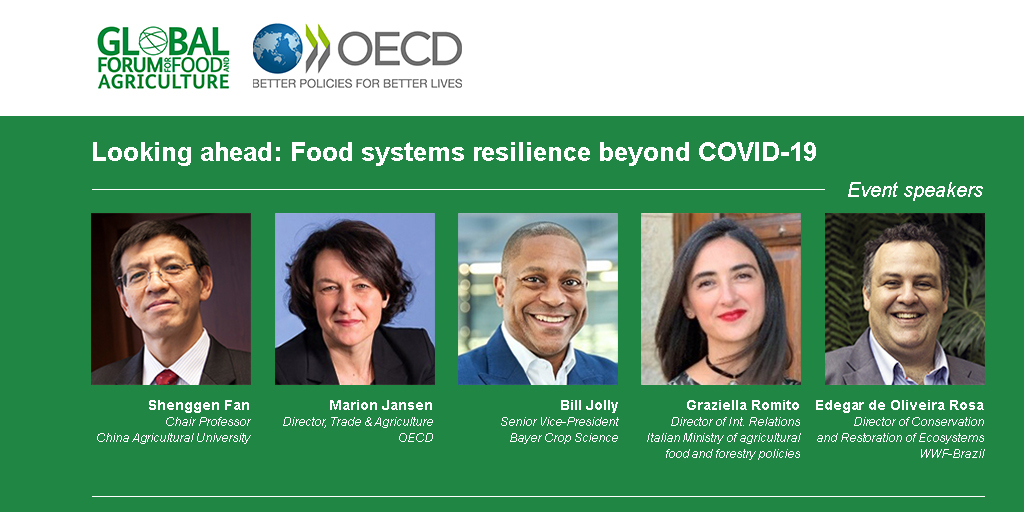 📢 More discussion on #foodsystems and #resilience on 19 January 👉 Interactive expert panel at the @BMEL #GFFA with <a href="/ShenggenFan/">Shenggen Fan</a> @mjansenecon @bayer4crops @Mipaaf_ @WWF_Brasil

✅ Event bit.ly/35C06q3
✅ Registration bit.ly/39xe2D1