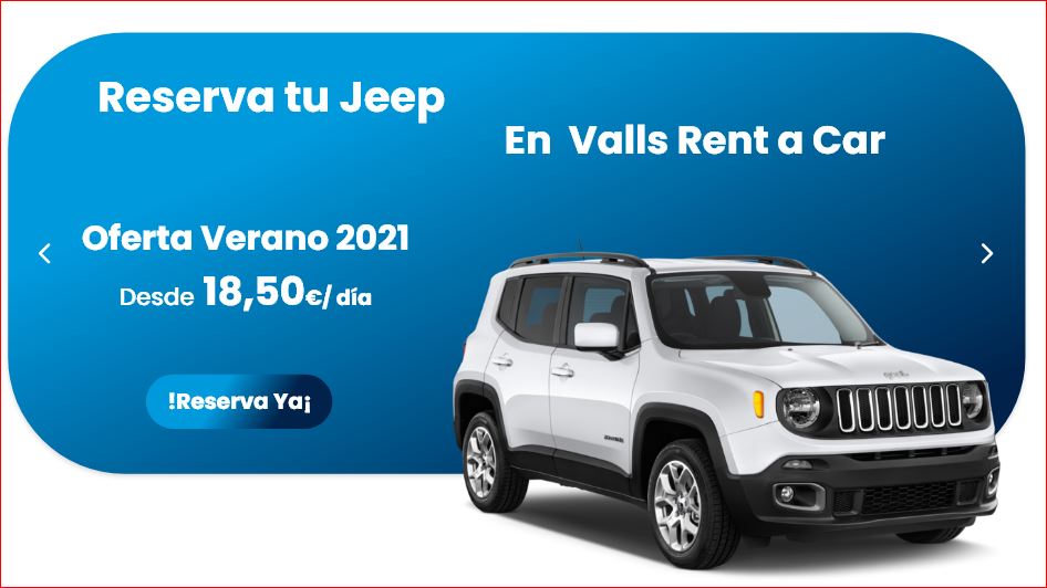 Reserva tu Jeep Renegade por solo 18,50€, unidades limitadas Verano 2021.