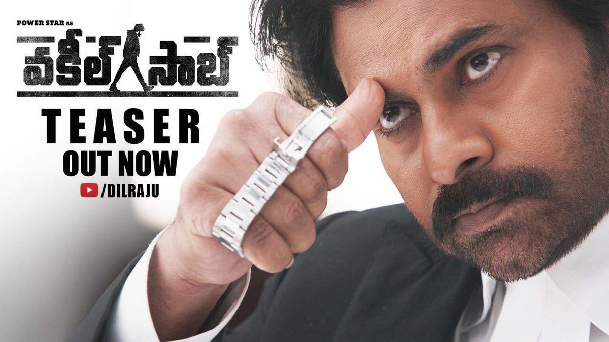 MeherRamesh's tweet photo. What an Attitude !!! 
What a style &amp; Swag !!!
What Power !!Vigour !!
#VakeelSaabTEASER 
#PowerStar  @PawanKalyan 
🔥🤩🔥🤩😍🤩🔥🤩😍
https://t.co/2xA3znJYNG 
It’s like a dose of powerful Vaccination to screens #VenuSriram @SVC_official @MusicThaman https://t.co/cBhXXUFzTZ