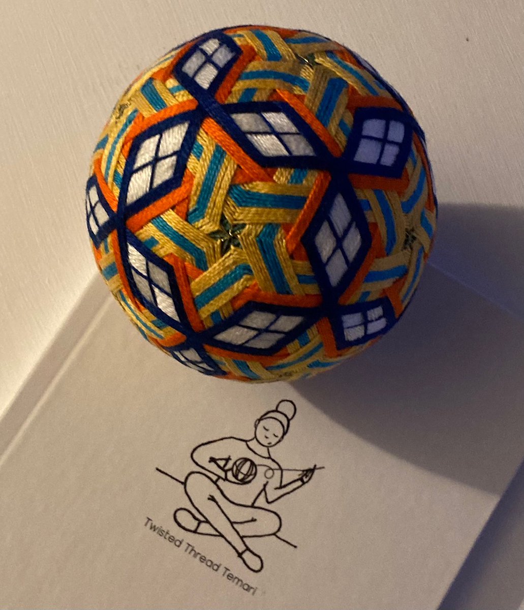thread_twisted's tweet photo. Here's something to brighten your day! A new temari by The Twisted Thread. It's a weaving marathon, but we think a cheery splash of colour is so uplifting 🪡🧶😊 https://t.co/jvzgke19Gk