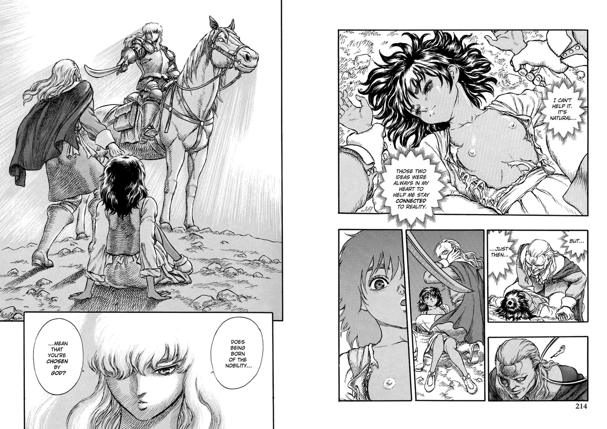 He doesn't see himself as responsible because "they themselves chose to fight". Of course he doesn't entirely believe it, and that's why he considers their deaths as additional pressure for him to realize his dream.This framing is reflected in the way Casca joins the band.