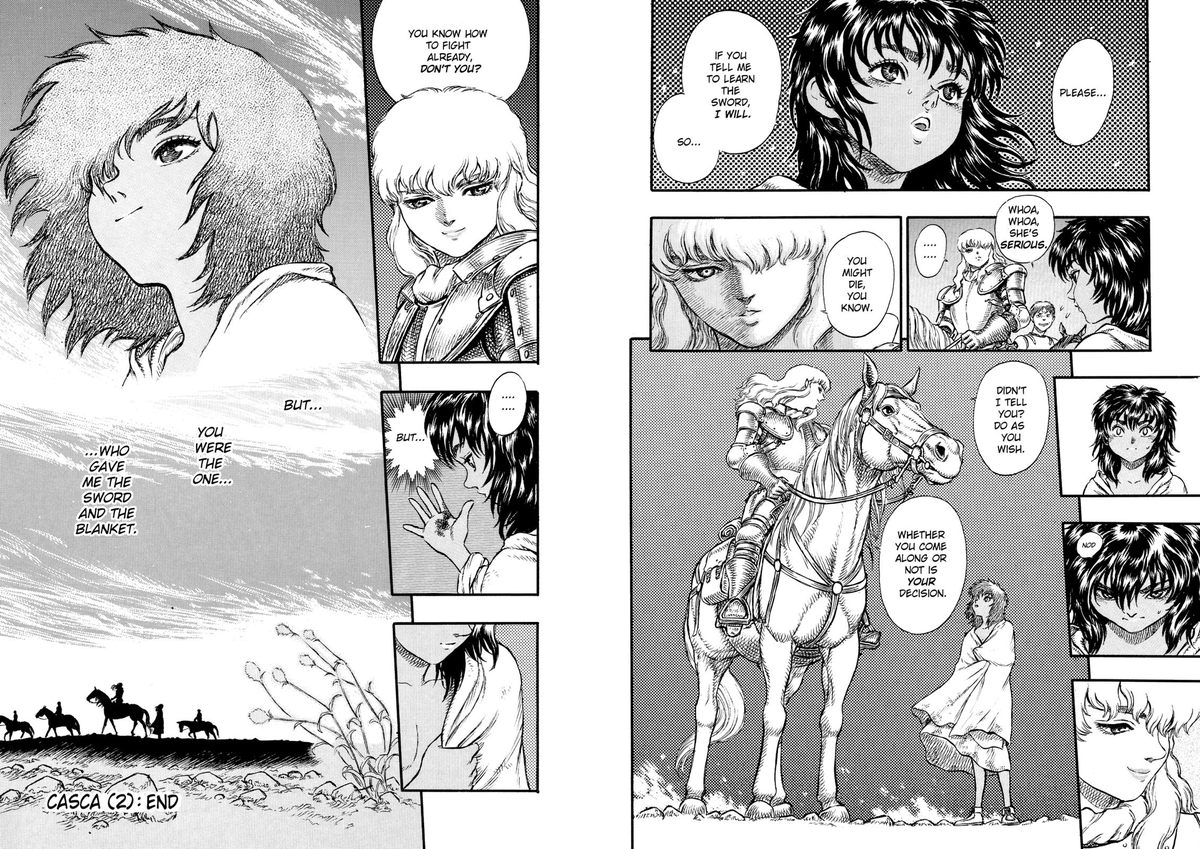 He doesn't see himself as responsible because "they themselves chose to fight". Of course he doesn't entirely believe it, and that's why he considers their deaths as additional pressure for him to realize his dream.This framing is reflected in the way Casca joins the band.