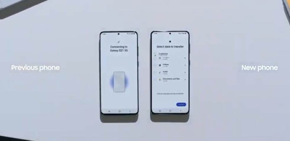 . @Samsung highlighting One UI 3, which is not specific to Galaxy S21 (I've been testing on the Note20 Ultra). Better transfer experience from one phone to another (tested: works). Sync between some Samsung apps and  @microsoft Office.  #SamsungUnpacked  