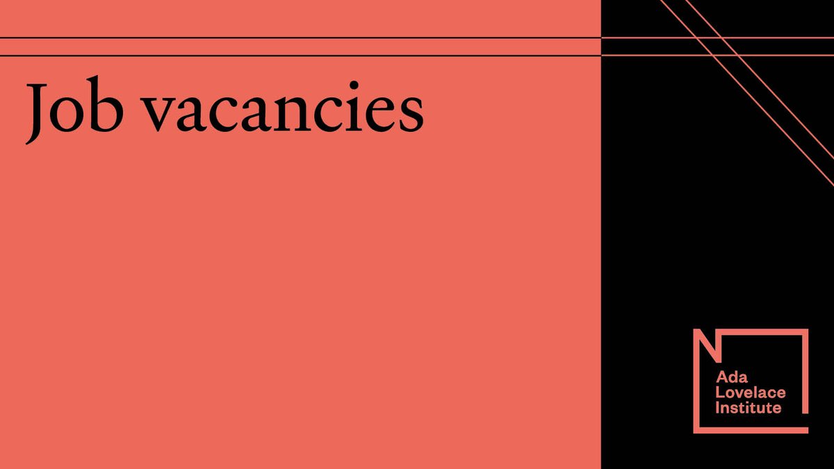 AdaLovelaceInst's tweet photo. 📣x2 more opportunities to join the Ada team are now LIVE! 
 
1⃣Senior Researcher: Justice and Equalities 👉https://t.co/RQupOSJjq6… 
 
2⃣Researcher: Public engagement 👉https://t.co/IAvdHAok5M… 

Please help share far and wide. 

#AIEthics #researchers https://t.co/EakdaAMu3h