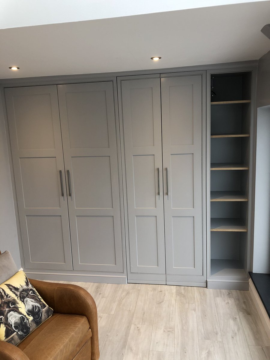 Some wardrobes I recently sprayed . Just done tge final snags after fitting.