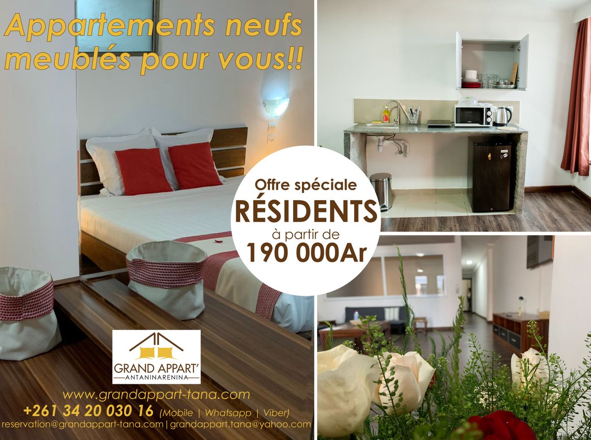 Bienvenue chez Vous ! Tonga Soa ! 📢Antaninarenina : Location Appartements équipés avec prestations Hôtelières !!! 📢