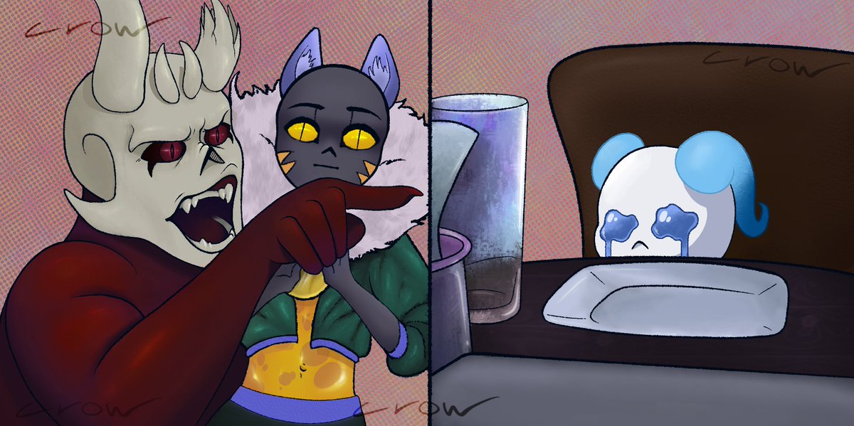 Fallen_Crow00's tweet photo. 🗣👤 👁💧👄💧👁
Zoran(red) and Algus(blue) have quite the relationship and poor Jing is just there like ._.
#meme #doodle #sketch #drawing #procreate #fallencrowart https://t.co/WecMZVR1dL