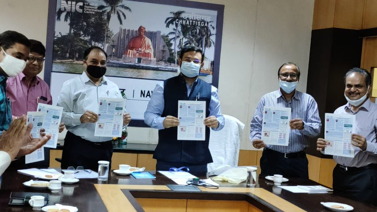 KPSingh_IAS's tweet photo. Today NIC Chhattisgarh launched its newsletter “the infoNIC” which will not only showcase best IT practices in Govt sector but also act as a platform to share innovations and new technical developments. https://t.co/twk7wz4AvY