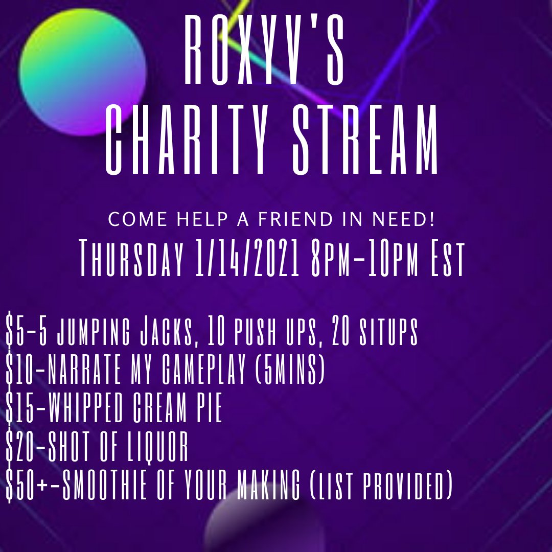 RoxyVGaming's tweet photo. I understand if you cannot donate but just sharing this image and helping to promote the stream will help tremendously. 

If you'd like to donate but aren't able to join the stream, here's a link to the fundraiser! 

https://t.co/t2OZ2bAOVP https://t.co/8DohR8FSPe